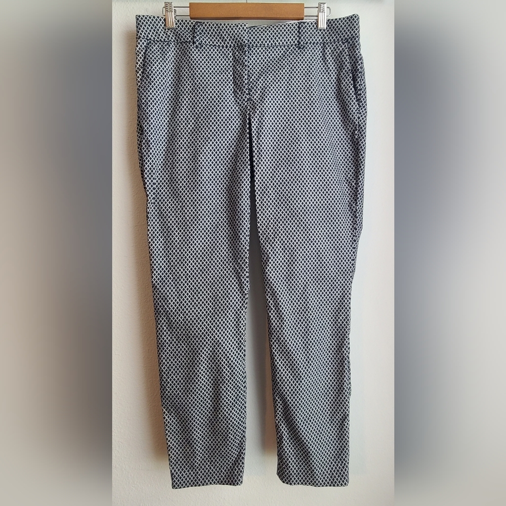Willi Smith Women's Blue & White Stretch Pants. Sz 12